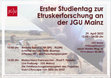 Research paper thumbnail of Erster Studientag zur Etruskerforschung an der JGU Mainz