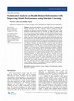 Research paper thumbnail of Sentimental Analysis on Health-Related Information with Improving Model Performance using Machine Learning