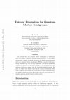 Research paper thumbnail of Entropy Production for Quantum Markov Semigroups