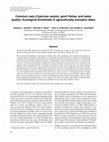 Research paper thumbnail of Common carp (Cyprinus carpio), sport fishes, and water quality: Ecological thresholds in agriculturally eutrophic lakes