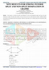 Research paper thumbnail of New Results for Strong Inverse Split and Non-Split Domination in Graphs