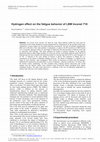 Research paper thumbnail of Hydrogen effect on the fatigue behavior of LBM Inconel 718