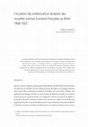 Research paper thumbnail of Circulação de intelectuais e recepção das novas ciências do homem francesas no Brasil: 1908-1932