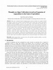 Research paper thumbnail of Thoughts on Algae Cultivation toward an Expansion of Aquaculture to the Scale of Agriculture