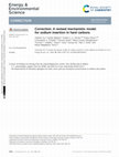 Research paper thumbnail of Correction: A revised mechanistic model for sodium insertion in hard carbons