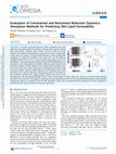 Research paper thumbnail of Evaluation of Constrained and Restrained Molecular Dynamics Simulation Methods for Predicting Skin Lipid Permeability