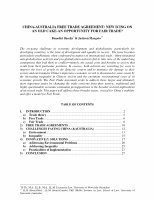 Research paper thumbnail of China-Australia Free Trade Agreement: An Opportunity for Fair Trade 