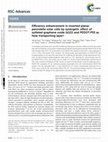 Research paper thumbnail of Efficiency enhancement in inverted planar perovskite solar cells by synergetic effect of sulfated graphene oxide (sGO) and PEDOT:PSS as hole transporting layer