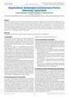 Research paper thumbnail of Organisational, Technological and Governance Factors Influencing T-government