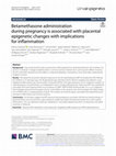 Research paper thumbnail of Betamethasone administration during pregnancy is associated with placental epigenetic changes with implications for inflammation