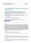 Research paper thumbnail of CT Optimization for Diagnosis of Some Acute Abdomen Cases