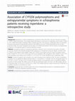 Research paper thumbnail of Association of CYP2D6 polymorphisms and extrapyramidal symptoms in schizophrenia patients receiving risperidone: a retrospective study