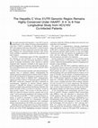 Research paper thumbnail of The Hepatitis C Virus 5′UTR Genomic Region Remains Highly Conserved Under HAART: A 4- to 8-Year Longitudinal Study from HCV/HIV Co-Infected Patients