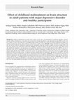 Research paper thumbnail of Effect of childhood maltreatment on brain structure in adult patients with major depressive disorder and healthy participants