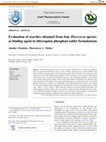 Research paper thumbnail of Evaluation of starches obtained from four Dioscorea species as binding agent in chloroquine phosphate tablet formulations