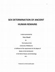 Research paper thumbnail of Sex determination of ancient human remains