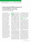 Research paper thumbnail of Assessing the Effectiveness of Sustainability Learning