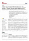 Research paper thumbnail of Isolation and Genomic Characterization of SARS-CoV-2 Omicron Variant Obtained from Human Clinical Specimens