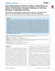 Research paper thumbnail of Anti-Inflammatory Activity of Odina wodier Roxb, an Indian Folk Remedy, through Inhibition of Toll-Like Receptor 4 Signaling Pathway