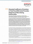 Research paper thumbnail of Elevated Coefficient of Variation in Total Fecal Bile Acids Precedes Diagnosis of Necrotizing Enterocolitis