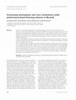 Research paper thumbnail of Community participation and voice mechanisms under performance-based financing schemes in Burundi