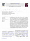 Research paper thumbnail of Medial temporal lobe structure and cognition in individuals with schizophrenia and in their non-psychotic siblings