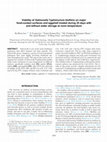 Research paper thumbnail of Viability of Salmonella Typhimurium biofilms on major food-contact surfaces and eggshell treated during 35 days with and without water storage at room temperature