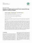 Research paper thumbnail of Prevalence of Malaria and Associated Factors among Delivering Mothers in Northwest Ethiopia