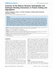 Research paper thumbnail of Inversion of the Balance between Hydrophobic and Hydrogen Bonding Interactions in Protein Folding and Aggregation