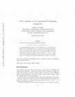 Research paper thumbnail of A few remarks on the Generalized Vanishing Conjecture