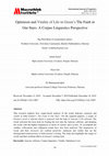 Research paper thumbnail of Optimism and Vitality of Life in Green’s The Fault in Our Stars: A Corpus Linguistics Perspective