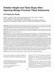 Research paper thumbnail of Patellar Height and Tibial Slope after Opening-Wedge Proximal Tibial Osteotomy