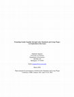 Research paper thumbnail of Promoting Gender Equality through Labor Standards and Living Wages: An Exploration of the Issues