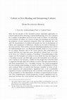 Research paper thumbnail of Culture as Text: Reading and Interpreting Cultures