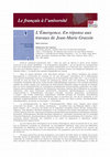 Research paper thumbnail of L’Émergence. En réponse aux travaux de Jean-Marie Grassin [Review]