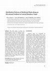 Research paper thumbnail of Distribution patterns of medicinal plants along an elevational gradient in central Himalaya, Nepal