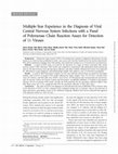 Research paper thumbnail of Multiple-Year Experience in the Diagnosis of Viral Central Nervous System Infections with a Panel of Polymerase Chain Reaction Assays for Detection of 11 Viruses