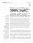 Research paper thumbnail of What Is the Support for Conspiracy Beliefs About COVID-19 Vaccines in Latin America? A Prospective Exploratory Study in 13 Countries