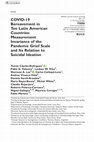 Research paper thumbnail of COVID-19 Bereavement in Ten Latin American Countries: Measurement Invariance of the Pandemic Grief Scale and Its Relation to Suicidal Ideation