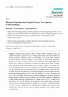 Research paper thumbnail of Biomass Equations for Tropical Forest Tree Species in Mozambique