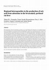 Research paper thumbnail of Regional heterogeneities in the production of uric acid from adenosine in the bivascularly perfused rat liver