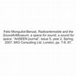 Research paper thumbnail of  Radioartemobile and the SoundArtMuseum of Rome, a space for sound, a sound for space -ENGLISH- 