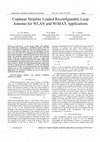 Research paper thumbnail of Coplanar Stripline Loaded Reconfigurable Loop Antenna for WLAN and WiMAX Applications