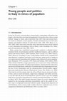 Research paper thumbnail of Young people and politics in Italy in times of populism