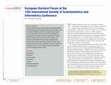 Research paper thumbnail of European doctoral forum at the 14th international society of scientometrics and informetrics conference