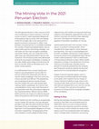 Research paper thumbnail of The Mining Vote in the 2021 Peruvian Election