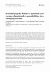 Research paper thumbnail of Scrutinizing the balance: parental care versus educational responsibilities in a changing society