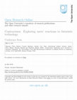 Research paper thumbnail of The Open University ’ s repository of research publications and other research outputs Contravision : Exploring users ’ reactions to futuristic technology