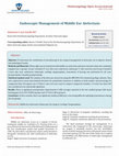 Research paper thumbnail of Endoscopic Management of Middle Ear Atelectasis