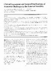 Research paper thumbnail of Clinical Assessment and Surgical Implications of Anatomic Challenges in the Anterior Mandible